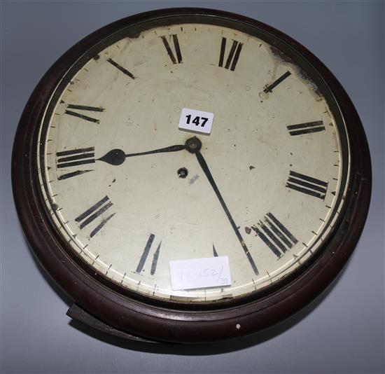 A Victorian fusee wall clock